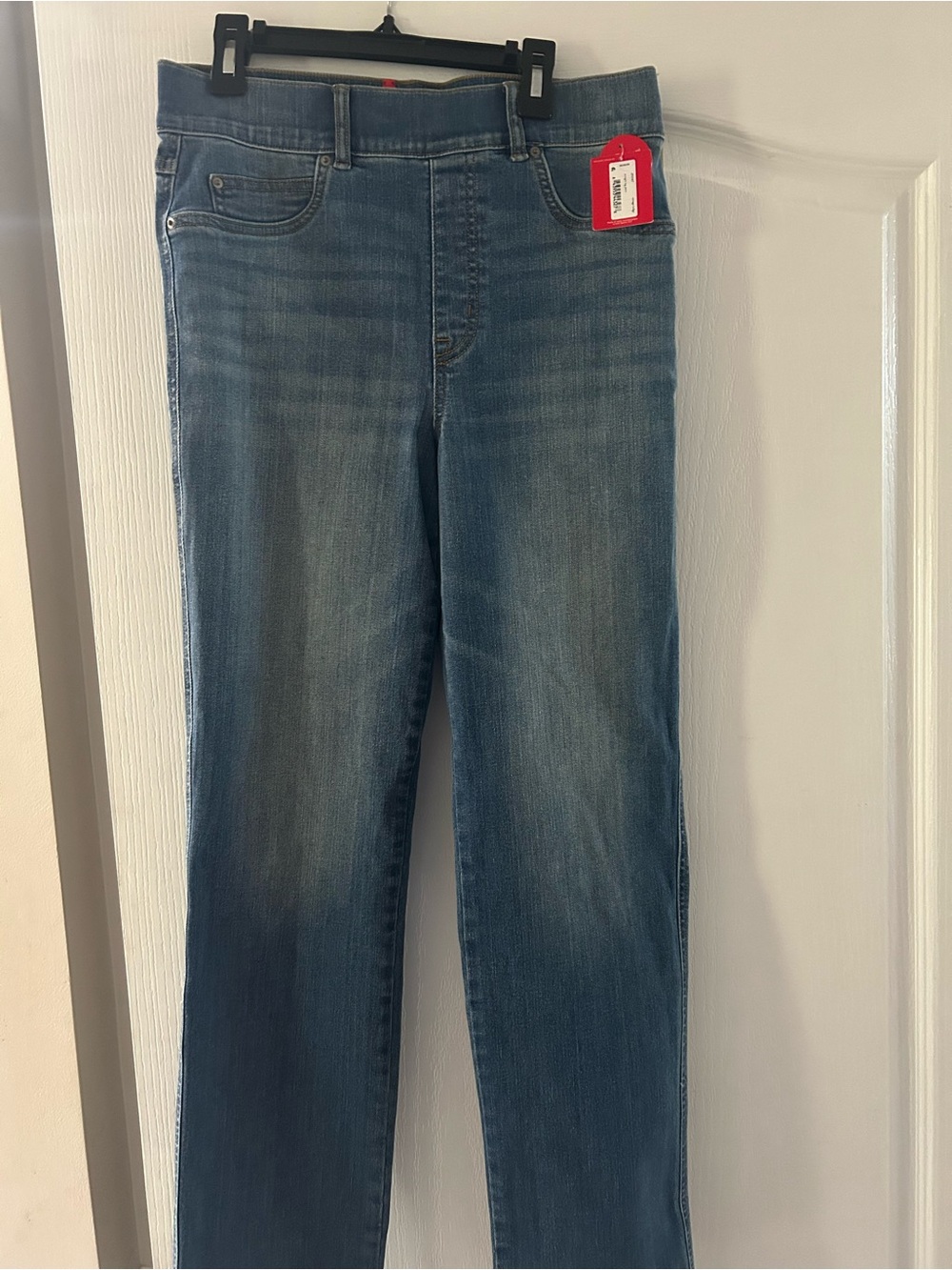 SPANX Men's Light-Mid Blue Straight Jeans